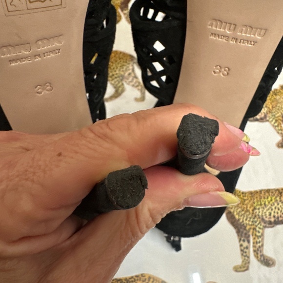 Authentic Miu Miu suede cage sandals - size 38 - Picture 6 of 7
